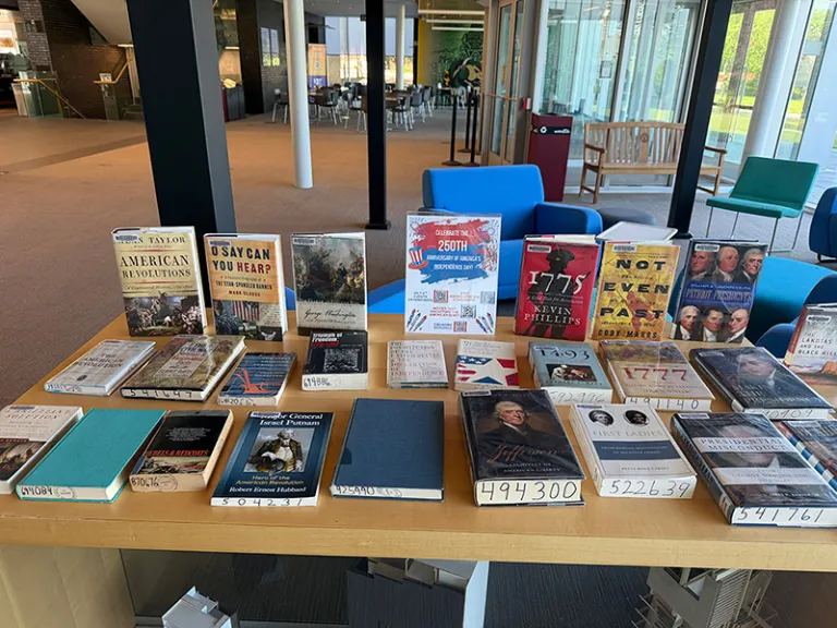 books on a table